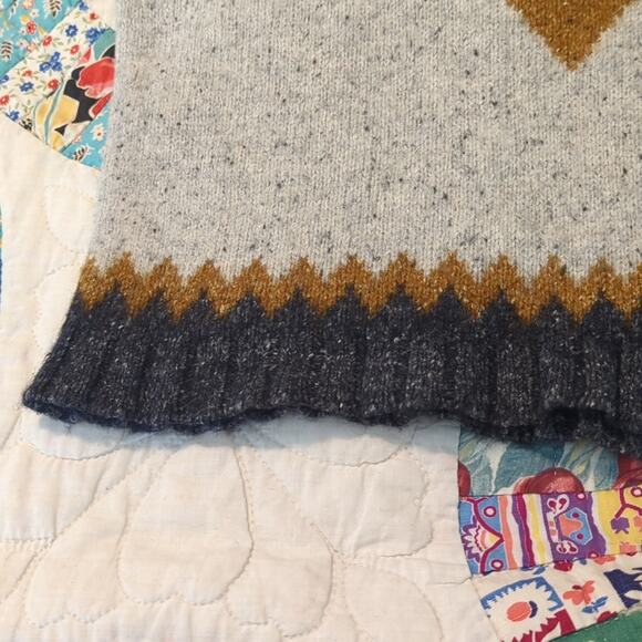 Pierre Cardin Vintage Aztec Lambswool/Cotton T-Neck Sweater Women's Size S - Picture 6 of 11